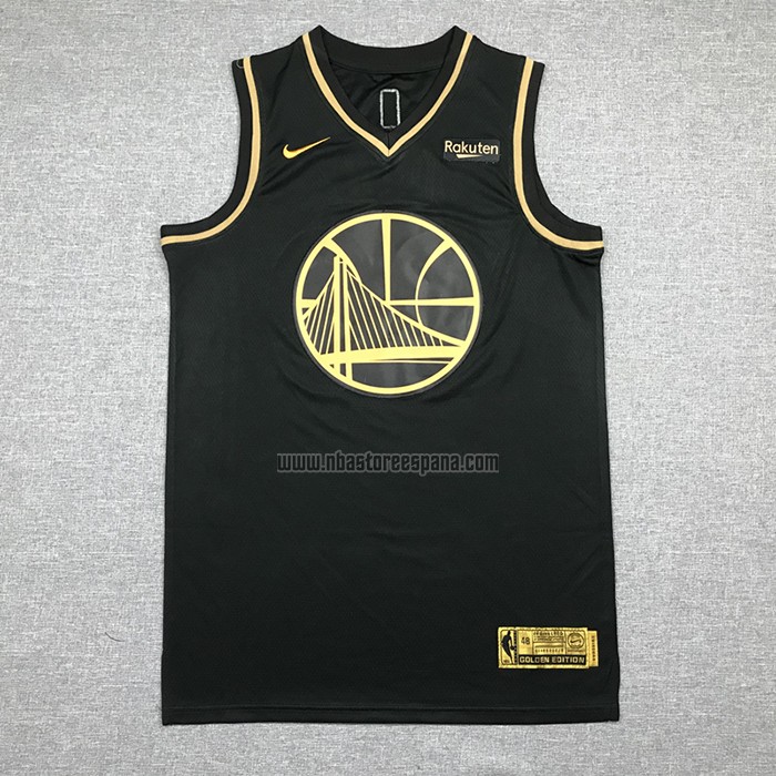 Camiseta Golden Edition Golden State Warriors Stephen Curry NO 30 Negro